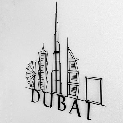 Dubai City Skyline 3D Acrylic Wall Art |  Modern Cityscape Wall Hanging & Gift