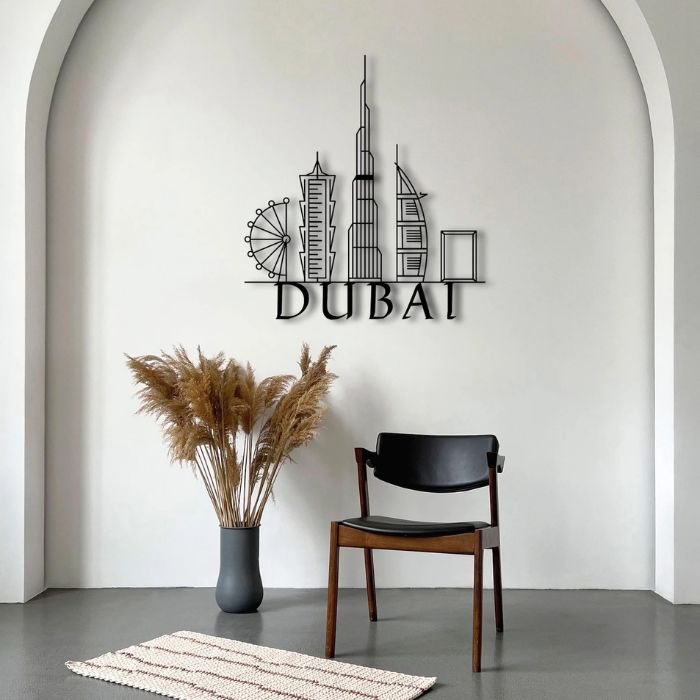 Dubai City Skyline 3D Acrylic Wall Art |  Modern Cityscape Wall Hanging & Gift