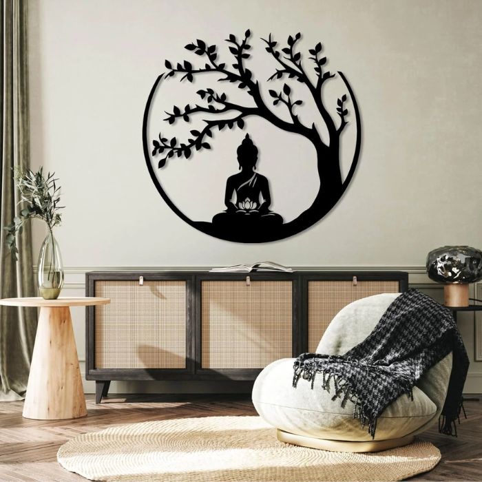 Tree of Life & Buddha Wall Decor | Spiritual Acrylic Wall Art UAE